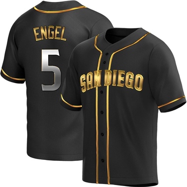 Black Golden Adam Engel Men's San Diego Padres Alternate Jersey - Replica Big Tall