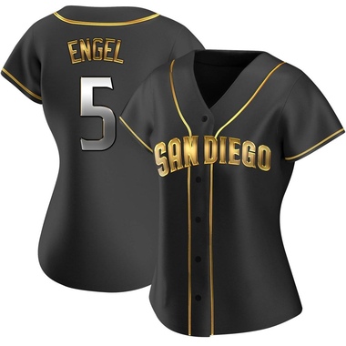 Black Golden Adam Engel Women's San Diego Padres Alternate Jersey - Replica Plus Size