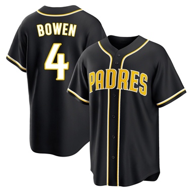 Black Jase Bowen Men's San Diego Padres Fashion Out Jersey - Replica Big Tall