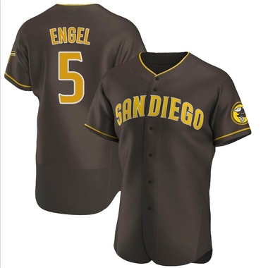 Brown Adam Engel Men's San Diego Padres Road Jersey - Authentic Big Tall