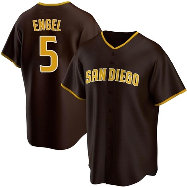 Brown Adam Engel Men's San Diego Padres Road Jersey - Replica Big Tall
