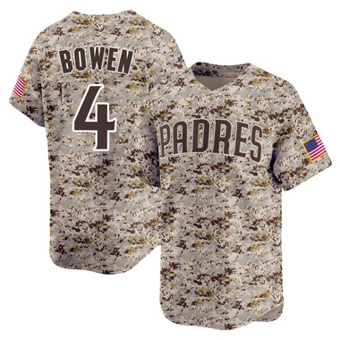 Camo Jase Bowen Men's San Diego Padres 2nd Alternate Jersey - Limited Big Tall