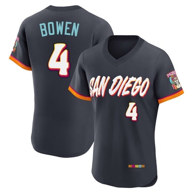 Jase Bowen Men's San Diego Padres Obsidian 2026 City Connect Stadium Jersey - Authentic Big Tall