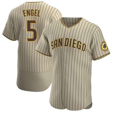Tan/Brown Adam Engel Men's San Diego Padres Alternate Jersey - Authentic Big Tall