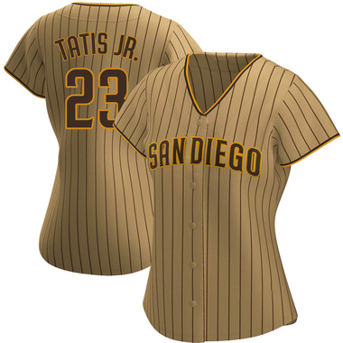 Tan/Brown Fernando Tatis Jr. Women's San Diego Padres Alternate Jersey - Replica Plus Size