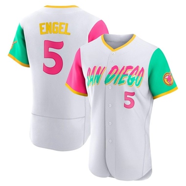 White Adam Engel Men's San Diego Padres 2022 City Connect Jersey - Authentic Big Tall