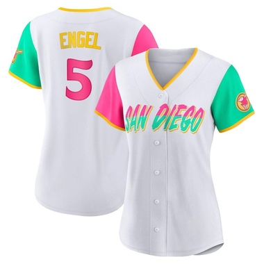 White Adam Engel Women's San Diego Padres 2022 City Connect Jersey - Authentic Plus Size