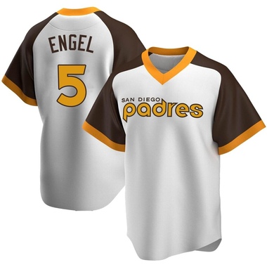 White Adam Engel Youth San Diego Padres Home Cooperstown Collection Jersey - Replica