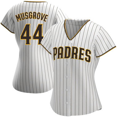 White/Brown Joe Musgrove Women's San Diego Padres Home Jersey - Authentic Plus Size